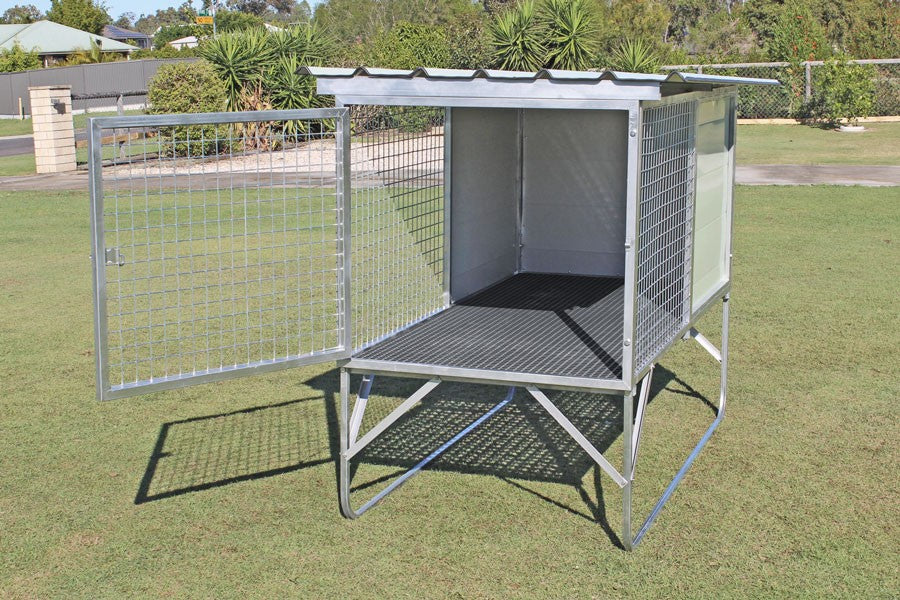 DOG KENNEL 1 BAY AUSSIE DOG KENNELS FRP FLOOR Kingstons Rural Supplies