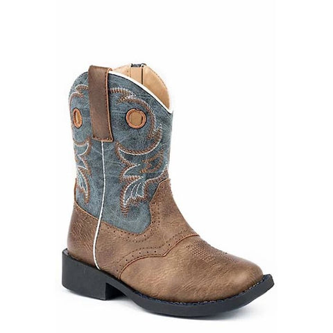 ROPER TODDLER DANIEL BOOTS - BROWN/BLUE [SZ:5]