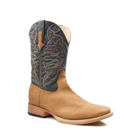 ROPER COWBOY CLASSIC MENS BOOTS - TAN/NAVY [SZ:9.0]