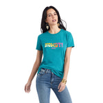 ARIAT HOWDY TEAL WOMENS TEE