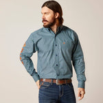 ARIAT TEAM WALTON MENS CLASSIC LONG SLEEVE SHIRT - MOONLIT OCEAN [SZ:S]