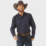 ARIAT KAISER WRINKLE FREE LONG SLEEVE SHIRT - DARKEST INDIGO [SZ:S]