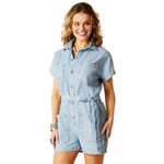 ARIAT HERRINGBONE WOMENS ROMPER - VIRGINIA [SZ:S]