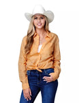 ROPER FIVE STAR COLLECTION LONG SLEEVE WOMENS SOLID SHIRT - YELLOW [SZ:XS]