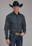 ROPER VINTAGE COLLECTION MENS LONG SLEEVE SHIRT - BLUE STRIPE [SZ:S]