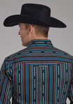 ROPER VINTAGE COLLECTION MENS LONG SLEEVE SHIRT - BLUE STRIPE [SZ:S]