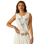 ARIAT DEADWOOD SLEEVELESS TANK - CLOUD DANCER [SZ:XS]