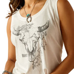 ARIAT DEADWOOD SLEEVELESS TANK - CLOUD DANCER [SZ:XS]