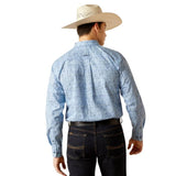 ARIAT PRO TEAM VAUGHN FITTING MENS LONG SLEEVE SHIRT - BLUE [SZ:S]