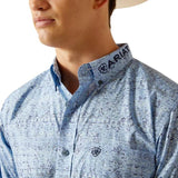 ARIAT PRO TEAM VAUGHN FITTING MENS LONG SLEEVE SHIRT - BLUE [SZ:S]