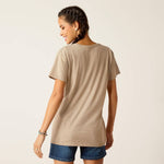 ARIAT COW COVER WOMENS SHORT SLEEVE TEE - OATMEAL HEATHER [SZ:XS]