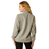 ARIAT WOMENS 1/2 ZIP SWEATSHIRT - HEATHER GREY [SZ:M]