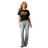 ARIAT ESTABLISHED BOOT CO WOMENS SHORT SLEEVE TEE - BLACK [SZ:S]