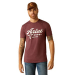 ARIAT ESTABLISHED BOOT CO MENS SHORT SLEEVE TEE - MAROON HEATHER [SZ:M]