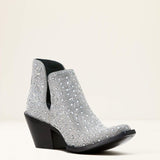 ARIAT DIXON GLITZ WOMENS BOOTIES - SILVER SPARKLE [SZ:7.5]