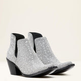 ARIAT DIXON GLITZ WOMENS BOOTIES - SILVER SPARKLE [SZ:7.5]