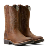 ARIAT RIDGEBACK MENS ROUND TOE BOOTS - DISTRESSED TAN [SZ:8.0EE]