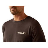 ARIAT AMBUSH CAMO MENS T SHIRT - VINTAGE BLACK [SZ:M]