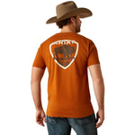 ARIAT BUFFALO WEST MENS T SHIRT - BURNT UMBER [SZ:M]