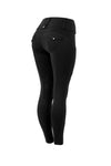 B VERTIGO CHIARA LADIES COMPRESSION HYBRID BREECHES - DARK GREY [SZ:EU 36/ AU 8]