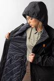 HORZE ELISE RAINCOAT WITH PADDED LINING - CAVIAR BLACK [SZ:36]