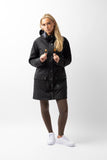 HORZE ELISE RAINCOAT WITH PADDED LINING - CAVIAR BLACK [SZ:36]