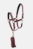 HORZE PHYSICAL SOPHISTICATION HALTER SET - BURGUNDY BROWN [SZ:PONY]