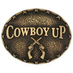 MONTANA ATTITUDE BUCKLE - COWBOY UP [SZ:38]