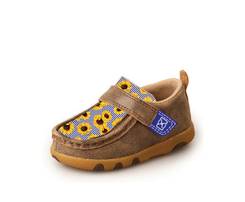 TWISTED X INFANTS SUNFLOWER CASUAL MOCS - BOMBER/SUNFLOWER [SZ:J2]