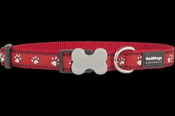 RED DINGO DESERT PAWS DOG COLLAR - RED