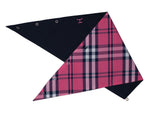 JUST COUNTRY CARLEE DOUBLE SIDED SCARF - NAVY/HOT PINK & NAVY PLAID 