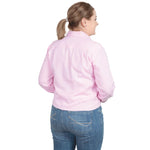 JUST COUNTRY ABBEY LONG SLEEVE FULL BUTTON WORK SHIRT - ICE PINK CHAMBREY [SZ:8]