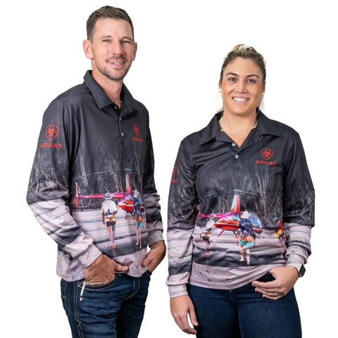 ARIAT UNI FISHING SHIRT - HELIFISHING [SZ:XXS]