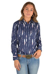 PURE WESTERN ALEEN WOMENS PRINT WESTERN L/S SHIRT [SZ:8]