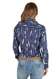 PURE WESTERN ALEEN WOMENS PRINT WESTERN L/S SHIRT [SZ:8]