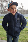 PURE WESTERN PATTERSON BOYS REVERSIBLE JACKET - NAVY