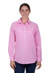 HARDSLOG LUVENIA WOMENS 1/2 PLACKET LONG SLEEVE SHIRT - PINK