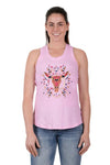 PURE WESTERN CAPRI WOMENS TANK - PINK