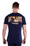 WRANGLER PAYNE MENS SHORT SLEEVE TEE - NAVY