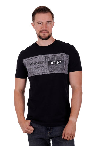 WRANGLER STEWART MENS SHORT SLEEVE TEE - BLACK