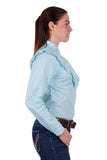 WRANGLER PAOLA WOMENS LONG SLEEVE SHIRT - AQUA