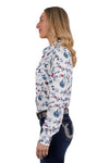 PURE WESTERN FLORA WOMENS LONG SLEEVE SHIRT - EGRET/MULTI [SZ:8]