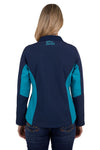 PURE WESTERN TRACY WOMENS SOFT SHELL JACKET - NAVY/AQUA [SZ:XS]