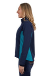 PURE WESTERN TRACY WOMENS SOFT SHELL JACKET - NAVY/AQUA [SZ:XS]