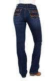 PURE WESTERN OLA WOMENS RELAXED RIDER JEANS - EVENING SKY [SZ:6]