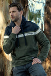 WRANGLER JONATHON MENS HOODIE - NAVY/CYPRESS [SZ:S]