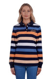 WRANGLER ISABEL WOMENS RUGBY - NAVY/ORANGE [SZ:8]