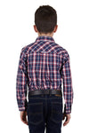 THOMAS COOK COBLY BOYS 2 POCKET LONG SLEEVE - NAVY/RED [SZ:2]