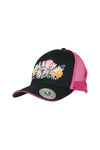 BULLZYE MACKAY HIGH PROFILE TRUCKER CAP - BLACK/PINK 