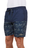 PURE WESTERN DREW MENS BOARDSHORTS - NAVY/TAN [SZ:XS]